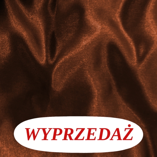 Wyprzedaż Prześcieradło Satynowe 220x200 bez gumki- CZEKOLADA